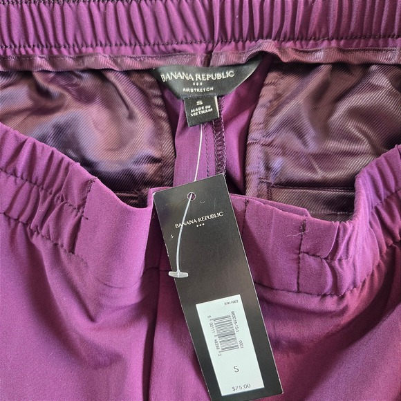 NWT Banana Republic Airstretch HR Pants Women's S Purple Trousers Travel Casual - Picture 2 of 9